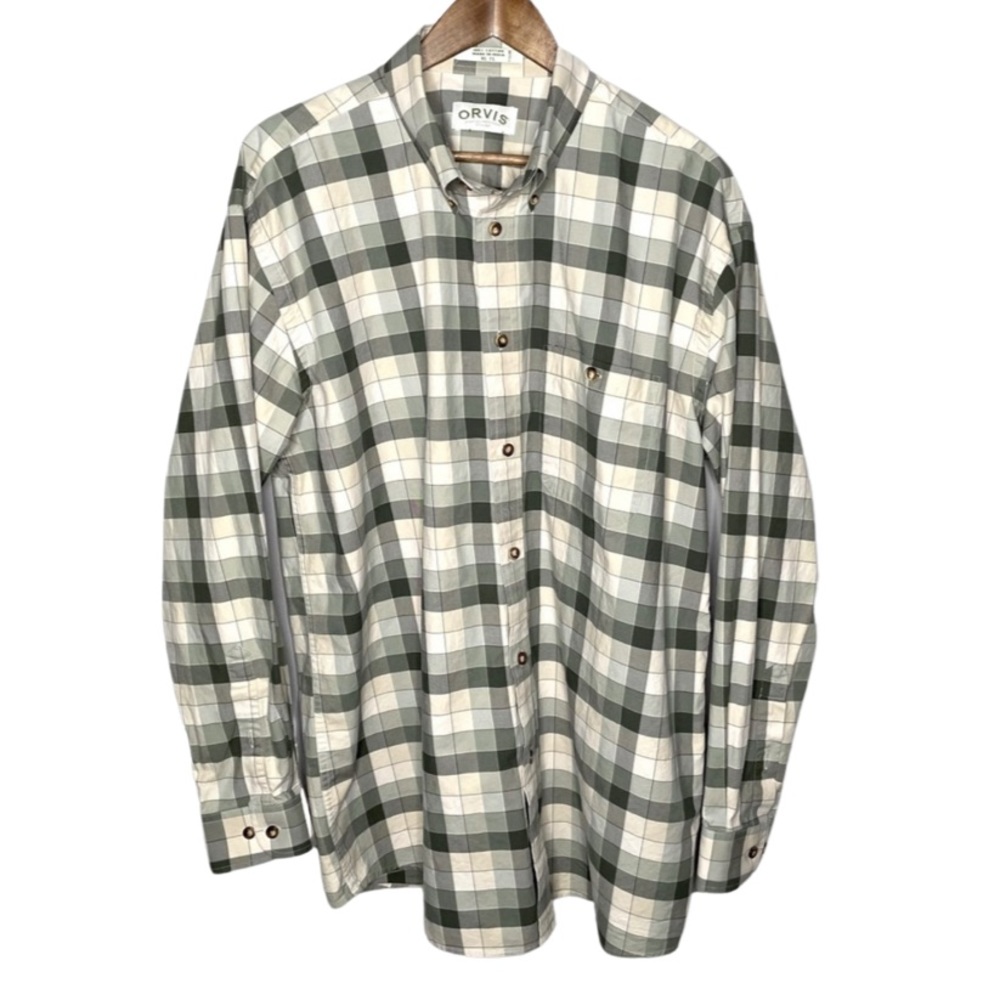 Orvis Cotton Button Down Shirt Size XL Tall